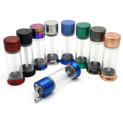 New Zinc Alloy Multi-functional Tobacco Crusher & Cigarette Filling Grinder with 4-Layer Design Packaging Box