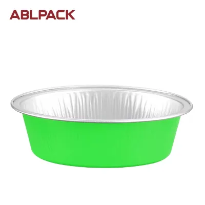 Disposable Oval Aluminum Foil Baking Pans Heavy Duty Microwave Safe Food Grade Plastic Lid Pulp Moulding for Cooking Baking BBQ