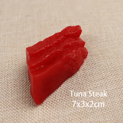 Realistic Fake Tuna Chunks Model Kitchen Decor Cooking Props Aquarium Display