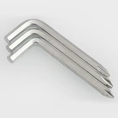 Carbon Steel Zinc Plated Metric Hex Socket Z L Type Double Ended Wrench L Key with #2 Phillips Head Screwdriver OEM