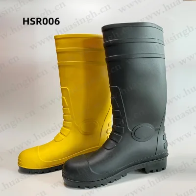 LXG,heavy Industry Steel Plate Insert Long Tube Safety Boots Anti-hit Cheap Price Multi-color Rain Boots for Sale HSR006