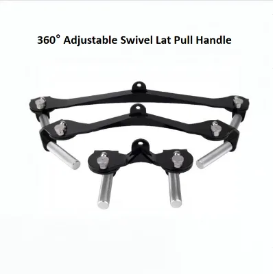 Adjustable 360 Swivel Metal Lat Pull Handle High Pulldown Back Training Accessory for Cable Crossover Machine