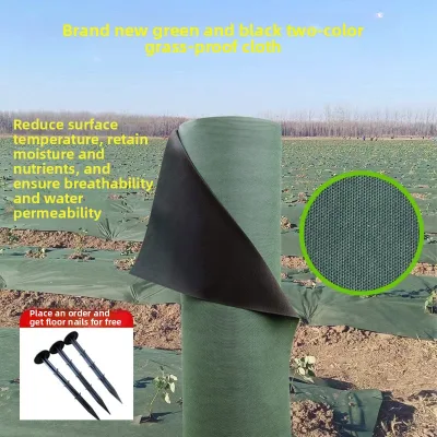 Anti-weed Green Black Thickened Biodegradable Perforated Moisture Retaining Breathable Weed Control Cloth for Agricultural