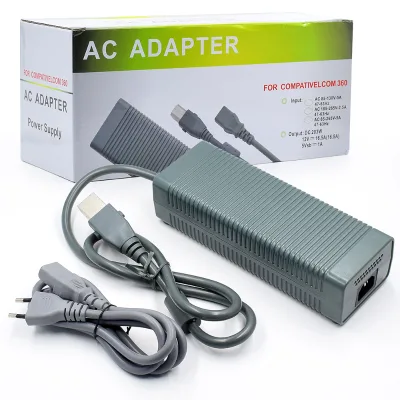 For Xbox 360 Console AC Adapter Power Supply Cable Cord 12V Power Supply Charging Charger Converter Replacement Charger
