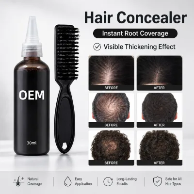 Waterproof Airbrush Hair Fiber Spray Gun Kit with Hair Concealer for Thinning Hair