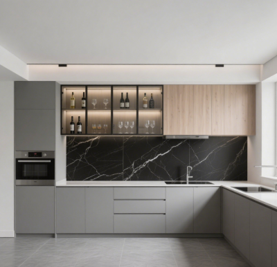Custom High - Quality Kitchen Cabinets: Refined Design & Clear Storage