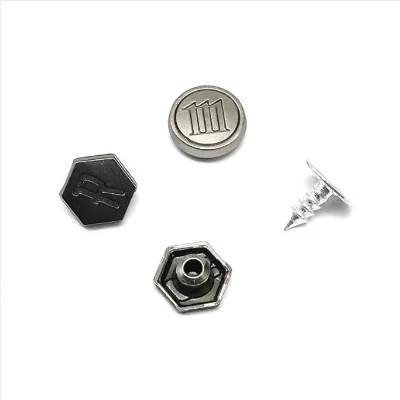 KALA Wholesale Price Custom Metal logo Labels Sewing Type Emboss Raised Clip Used to Bags Handbag Luddgue