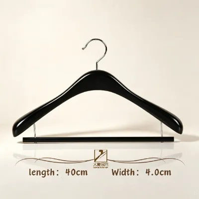 Retro High-end Feeling with Same Color Horizontal bar Below for Clothing Display Solid Wood Hanger