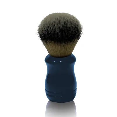New Arrival Custom Logo Blue Handle Synthetic Hair Shaving Brush for Men