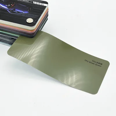 Premium High Quality TPU Khaki Green Color Paint Protection Film Matte Style TPU PPF Car Wrapping Anti-Scratch