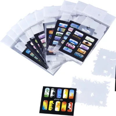 Airbrush Nail Stencil Books for Nail and Body