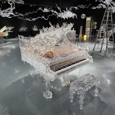 Wholesale Price Luxury Crystal Art Piano for European Style Shopping Mall Atrium and Lobby