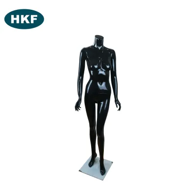 Clothing Store Full Body Plastic Standing Female Mannequin Black Women Model