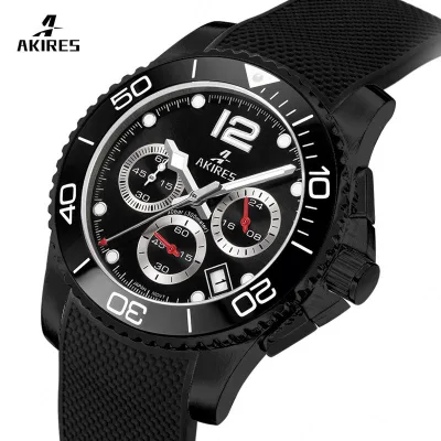 For Man Movement Low Oem Japan Watch Stainless Steel Back Custom Watches Quartz Chronograph Mesh Strap Sports Quartz Watch