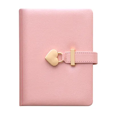 Hot Sale Leather Cover Notebook With Simple Lock and Customized Diary Notbook Daily Diary Planner