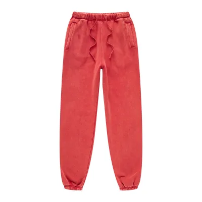 2024 Fleece Cotton Polyester Sports Leggings Oversize Sweat Pants Vintage Acid Wash Sweatpants for Women