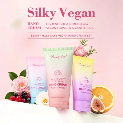 3Pcs Hand Care Gift Set Silky Non-Greasy Repair Hand Lotion Nourishing Brightening Moisturizing Vegan Hand Cream Set