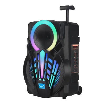 New 12inch 15inch Square Dance Audio Wireless for Microphone Pull Rod Portable Outdoor High-Power Speaker 100HZ-20KHZ