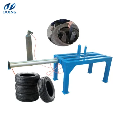 DOING Labor-Saving Eco-Friendly Tire Processing Machine with Tire Bead Nesting Hydraulic Core & Reversible Design