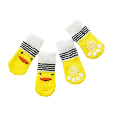 JOYSING Cute Cartoon Duck Paw Anti-Slip Dog Sock Shoes Fashion Style Waterproof Pet Gear Cotton Grip Knitted Animal Cats