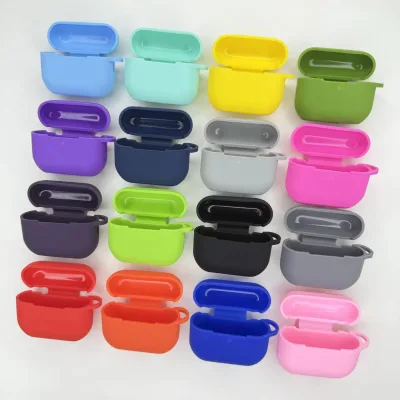 New Anti-lost Silicone Protective Sleeve Shockproof Wireless Earphone Case for Apple Airpods Pro 3 2 4 Earbuds Storage Cover