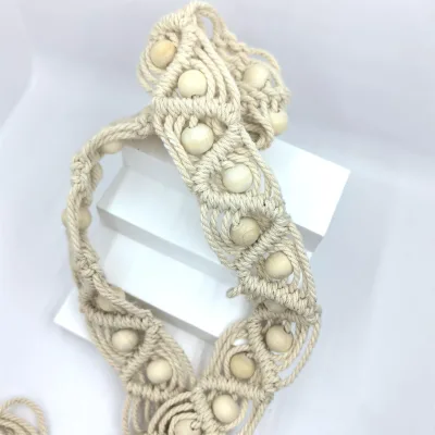 Fashion Custom Design 100% Handwoven Braided Belt for Women Long Knot Decorative Belt Waist Rope