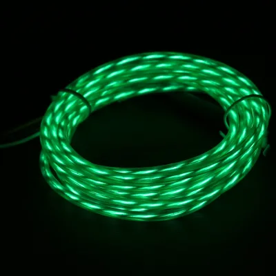 Multi-Color Chasing EL Wire Kit Hot Sale for Halloween Party Clothes Decoration Round Shape with Battery Power Supply