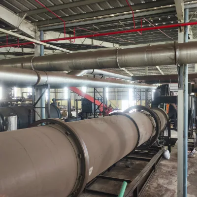 Continuous Agricultural Waste Charcoal Making Machine Biomass Pyrolysis Reactors Carbonization Furnace Plant PLC Control