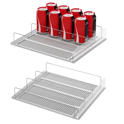 Heavy-Duty Walk-in Cooler Display Racks with Roving Shelf Roller Track Pusher Beverage Glide System