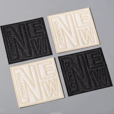 Customized High-frequency Standard Clothing Brand TPU Electroplating Shoe Bag Labels 3D Embossed Washable Roll DIY Decorative