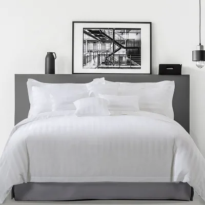 OEM Hotel Bedding Collection - 100% Cotton Bed Sheets & Pillowcases in White, Luxuriously Soft, Bulk Supplier
