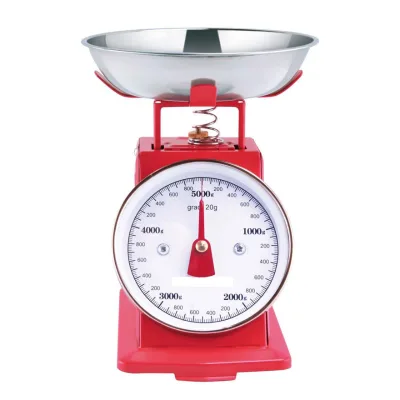ATC-MS101 Red 5KG Mechanical Kitchen Scale with ABS Material for Household Use Easy to Clean