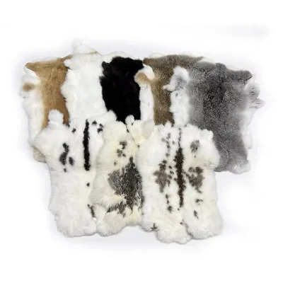 Garment Rabbit Pelt China Supplier Rabbit Fur 100% Genuine Rabbit Skin HUIYING
