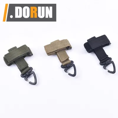Tactical Gear Glove Strap Holder Climbing Rope Keeper Adjustable Molle Buckle Key Ring Keychain Multi-Purpose Nylon Belt