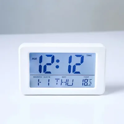 Multifunctional Modern Digital Alarm Clock for Bedroom Table Clockwith Time Date Temperature Office Table Lcd Display Clock