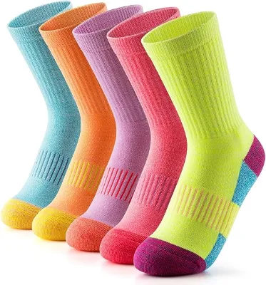 Youth Spring Breathable Anti-Bacterial Customizable Sports Socks for Hiking Running Outdoor Activities Crew Socks