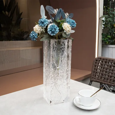 Cylinder Clear Flower Vase Floating Candle Holder for Table Centerpiece Wedding Home Decor