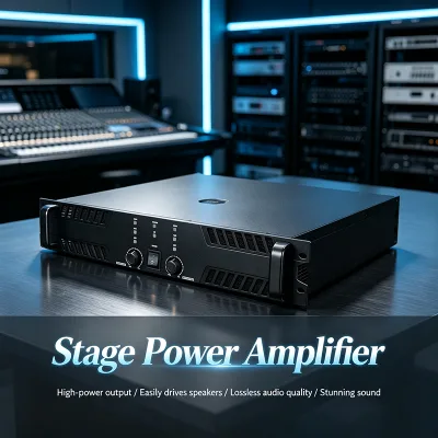 Professional Audio Power Amplifier 2U Size Rack Power Amplifier Stable Drive for Outdoor Concert Church Sound Project