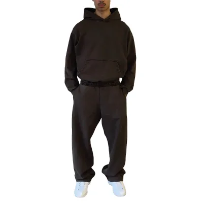 Factory Custom Sweatshirt Tracksuit Set Featuring Premium Fabrics Personalized Logo Printing Trendy Hot Search Inspired Design