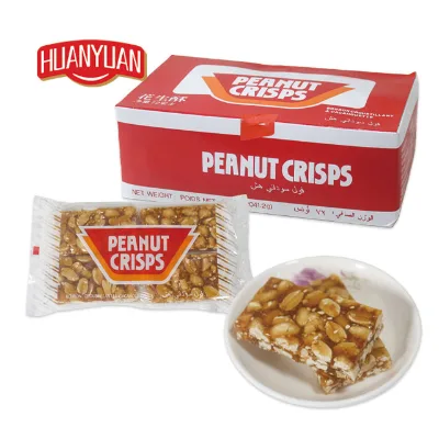 Wholesale Custom Chinese Peanut Crisp Flakes Biscuit Snack Individual Packing Crispy Candy