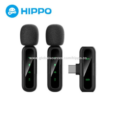 Dual mic Noise Cancelling Light-weight Lavalier Microphone Professional wireless handheld Microphone 3 Levels ENC