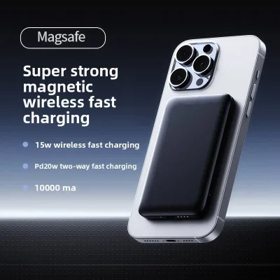 Semi-solid-state Battery Explosion-proof No Fire Magnetic Wireless Power Bank 5000mAh Fast Charging 22.5W Power