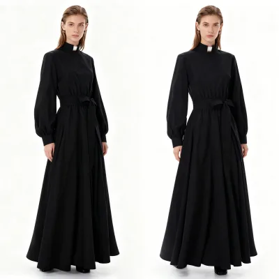 Religious Themed Halloween Cosplay Costume for Adults Priest Nun Mary Stage Performance Wear