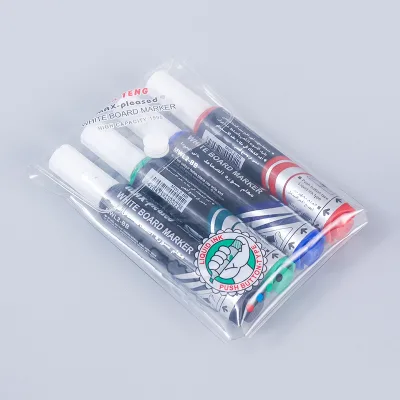 Direct Liquid White Board Marker Refillable Big Capacity Whiteboard Markers 4 Colours Pack for School Teachers