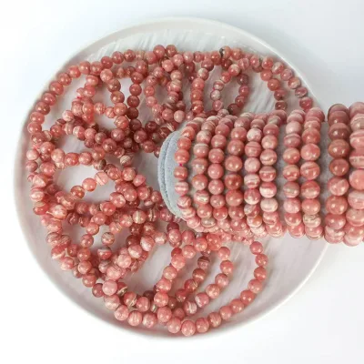 Hot Selling Crystal Gemstone Natural Spiritual Healing Rhodochrosite Bracelet for Decoration