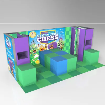 Trade Show Display 6m X 3m Colorful Aluminum Advertising Display Trade Show Booth Games Exhibition Booth with Tv