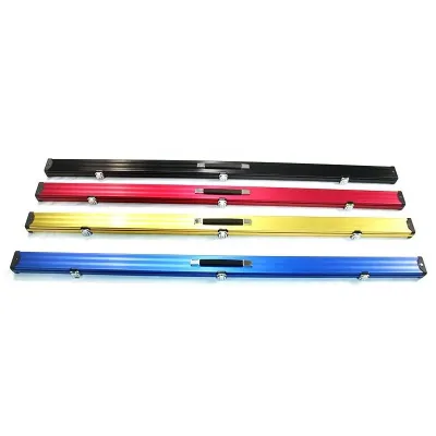 Wholesale One-pc Aluminum Snooker Cue Case,Shockproof Waterproof Storage Box with Chalk Slot,Double Cue Capacity