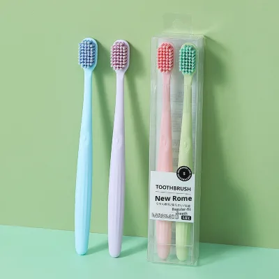 New Soft Bristle Plastic Handle Convenient Adults Toothbrush Students Dormitory Couples Household Cleaning High-End Daily Home