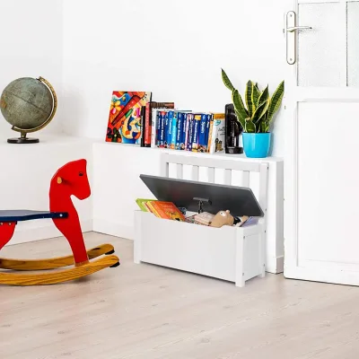 Existing Stocks 2021 Hot Selling Low Moq Big Toy Chest Nursery Wooden Storage Kids Toy Storage