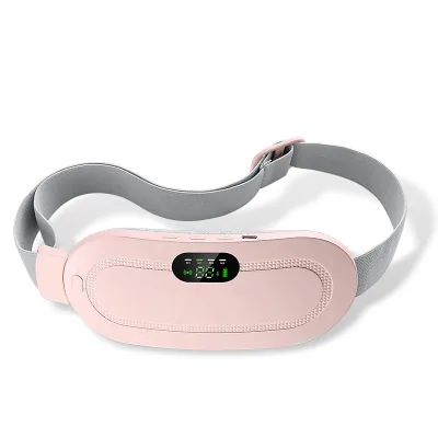 Trending Cordless Wearable Electric Waist Massager Heat Vibration Warm Physical Therapy Abdomen Waist Massage Belt